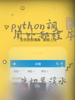 python调用外部程序