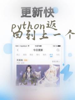 python返回到上一个判断条件