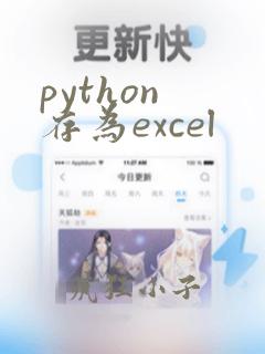 python 存为excel