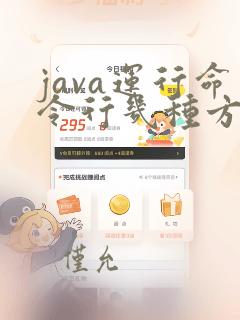 java运行命令行几种方法