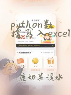 python数据写入excel