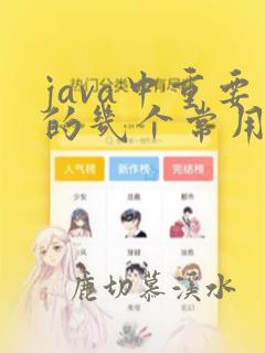 java中重要的几个常用类