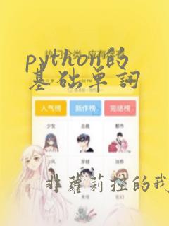 python的基础单词