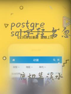 postgresql字段名忽略大小写