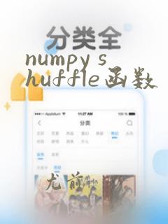 numpy shuffle函数