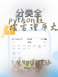 python数据处理库大全