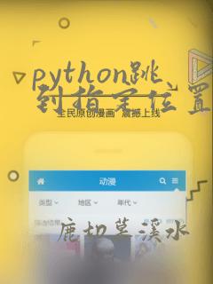 python跳到指定位置执行