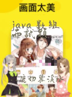 java 数组面试题