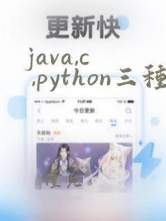 java,c ,python三种区别