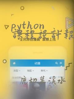 python 课程设计报告