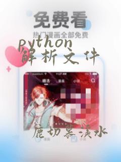 python 解析文件