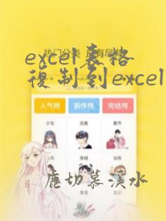 excel表格复制到excel里格式不变
