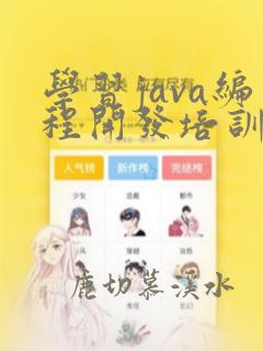 学习java编程开发培训