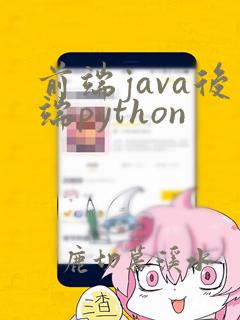 前端java后端python