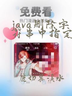 java删除字符串中指定的字符