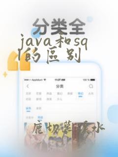 java和sql的区别