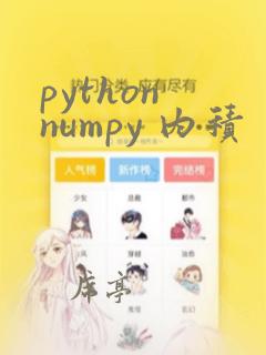 python numpy 内积