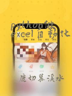 python做excel自动化