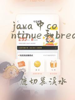 java中continue和break的区别