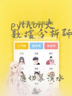 python大数据分析师
