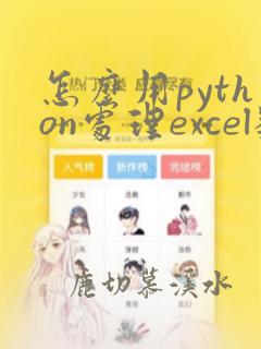 怎么用python处理excel数据