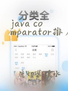 java comparator排序顺序