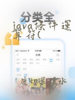 java条件运算符(