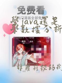 学java还是学数据分析
