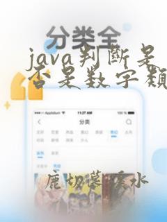 java判断是否是数字类型