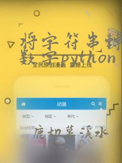 将字符串转换为数字python