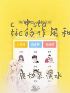 c  中static的作用和用法