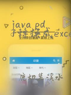 java pdf转换成excel