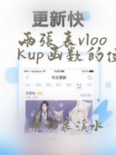 两张表vlookup函数的使用方法及实例