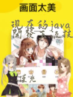 现在的java开发主流技术