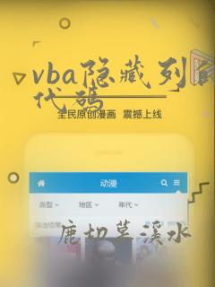 vba隐藏列的代码