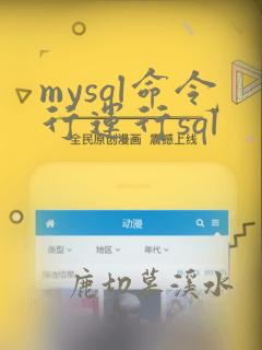 mysql命令行运行sql
