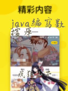 java编写数据库