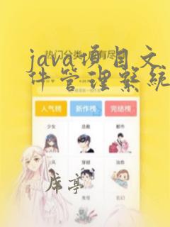 java项目文件管理系统