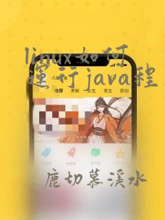 linux如何运行java程序