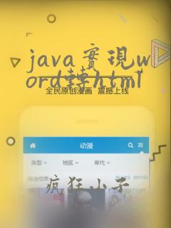 java实现word转html