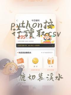 python按行读取csv