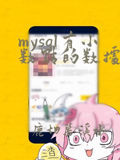 mysql有小数点的数据类型
