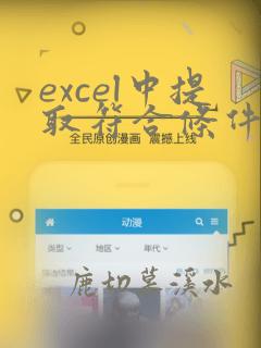 excel中提取符合条件的数据