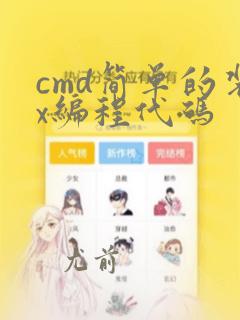 cmd简单的装x编程代码