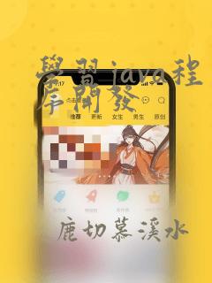 学习java程序开发