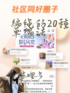 编绳的20种简单编法