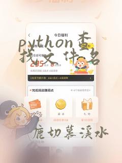 python查找文件名