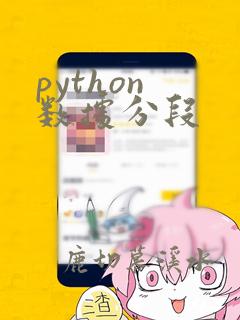 python 数据分段