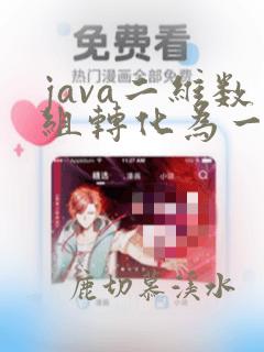 java二维数组转化为一维数组