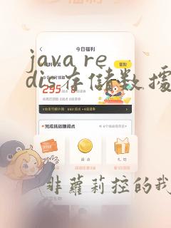 java redis存储数据